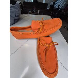 Cole Haan Orange Suede Leather‎ Driver Loafers Women's Size 11B Comfort Shoes